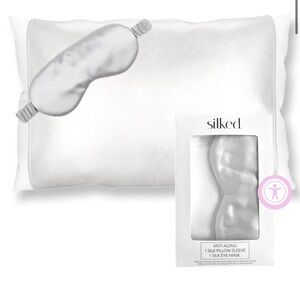 Silked- Silk eye mask and pillow case. NIB